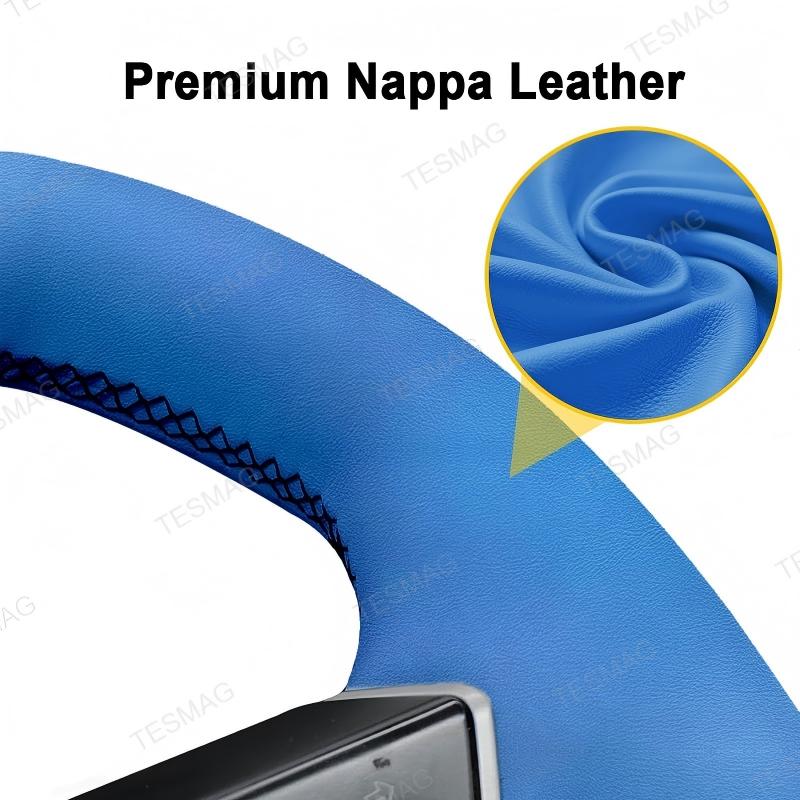DIY Hand-Stitched Steering Wheel Cover for Tesla Model 3 Highland/Model Y Juniper 