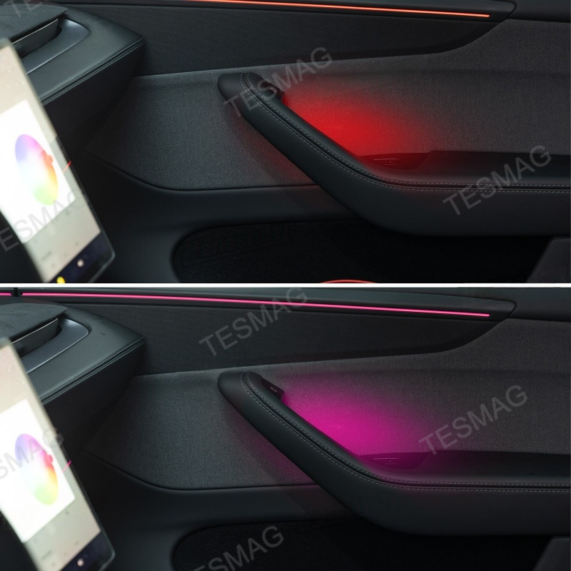 Door Handle Bowl Ambient Lighting for Tesla Model 3 Highland/Model Y Juniper