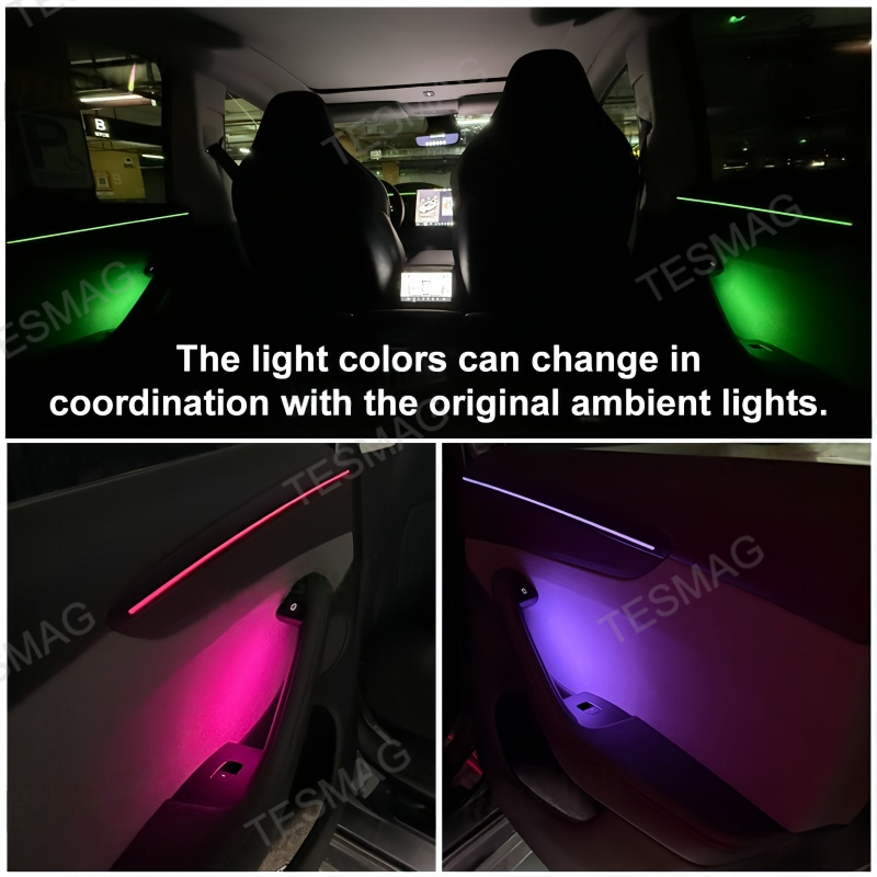 Door Handle Bowl Ambient Lighting for Tesla Model 3 Highland/Model Y Juniper