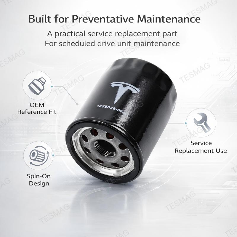 Drive Unit Oil Filter Replacement for Tesla Model 3/Y/S/X OEM 1095038-00-A