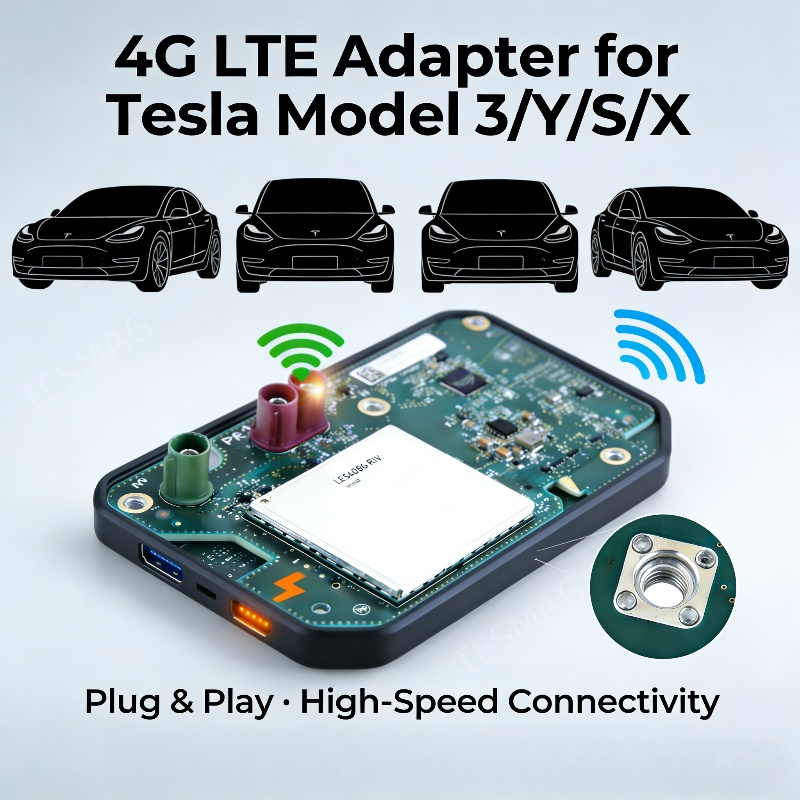EU 4G Wifi Dongle LTE Adapter for Tesla Model 3/Y/X/S/LE940B6-RW/1521914-S1-C