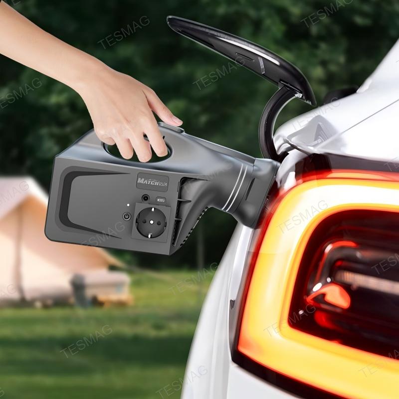 EV Discharger Machine for Tesla Model 3/Y/X/S Camping and Emergency Use