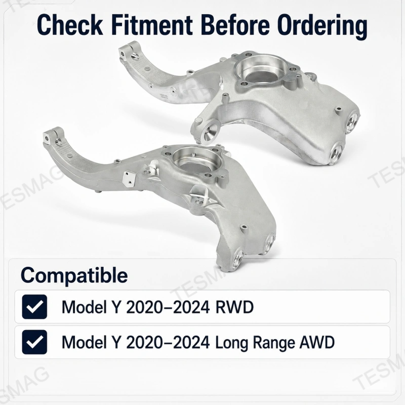 Front Steering Knuckle Replacement for Tesla Model Y 2020-2024 OE 1188311-00-E 1188316-00-E