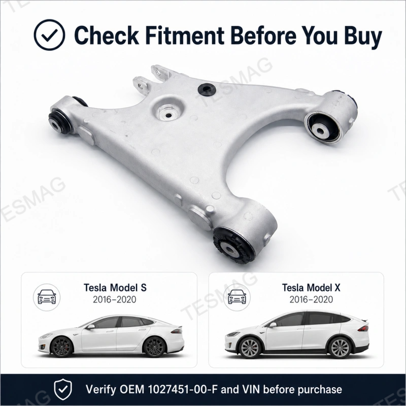 Rear Lower Control Arm for Tesla Model S/X 2016–2020 | 1027451-00-F