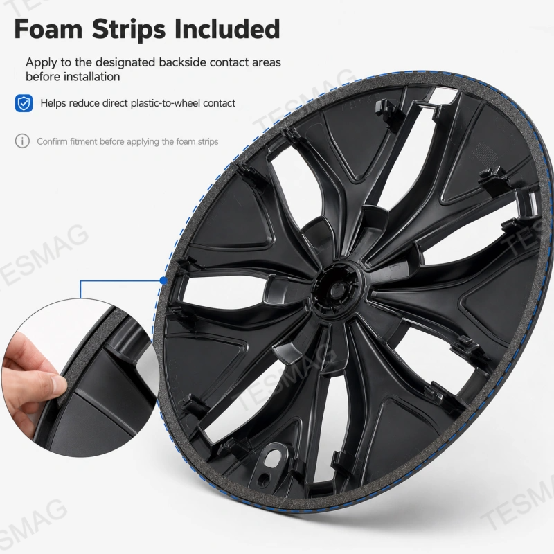 19-Inch Seven-Spoke Wheel Cover Set for Tesla Model Y L 2026+ Machina 2.0