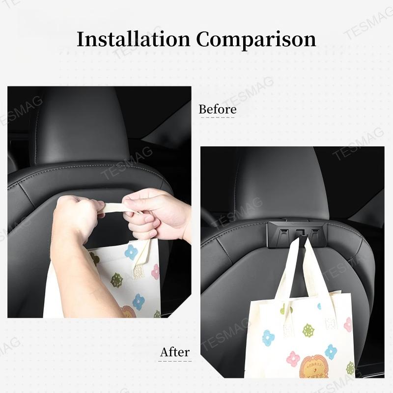 Folding Hidden Seat Hooks for Tesla Model 3 Highland/Model Y Juniper