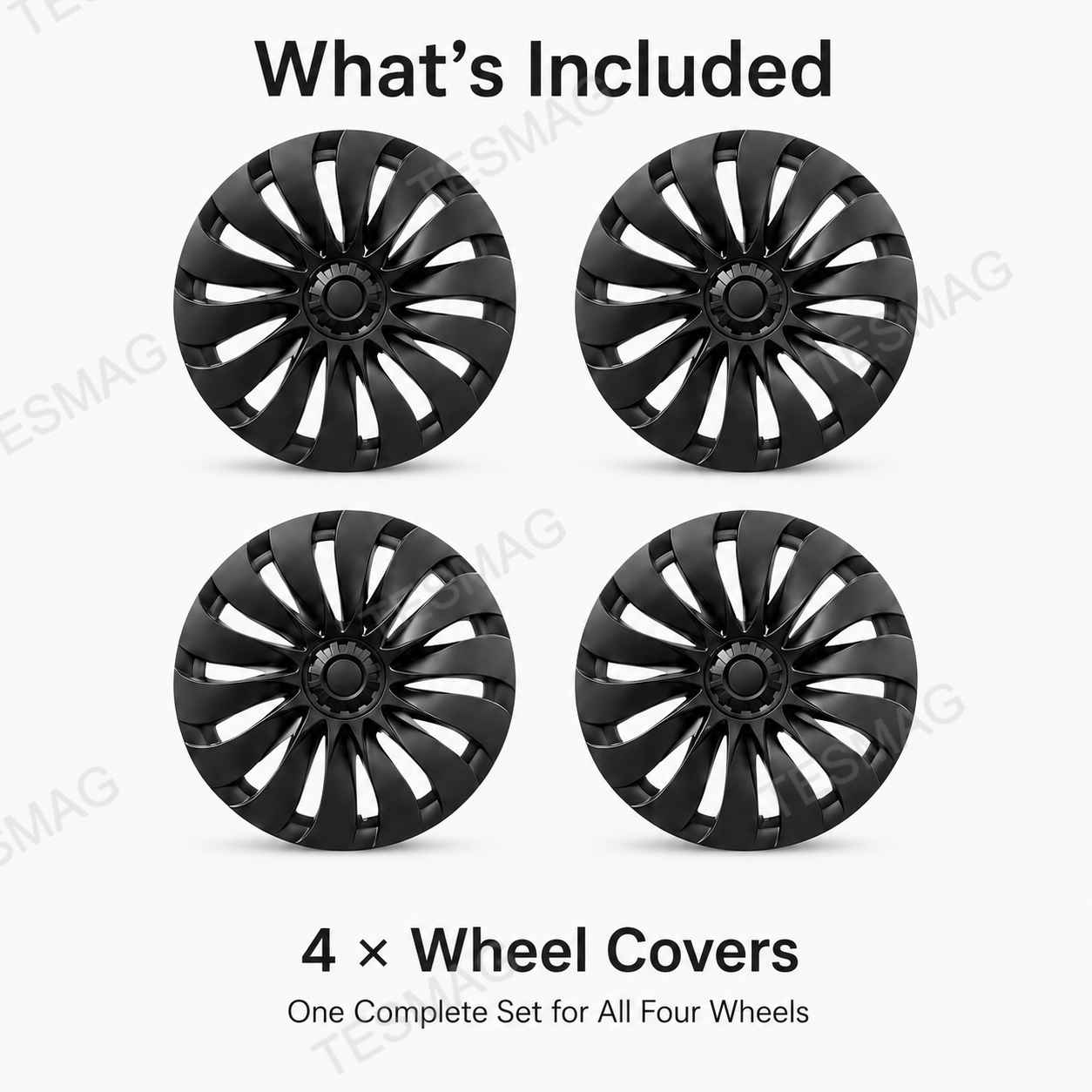 18-Inch Turbine-Style Wheel Covers for Tesla Model Y Standard 2026+
