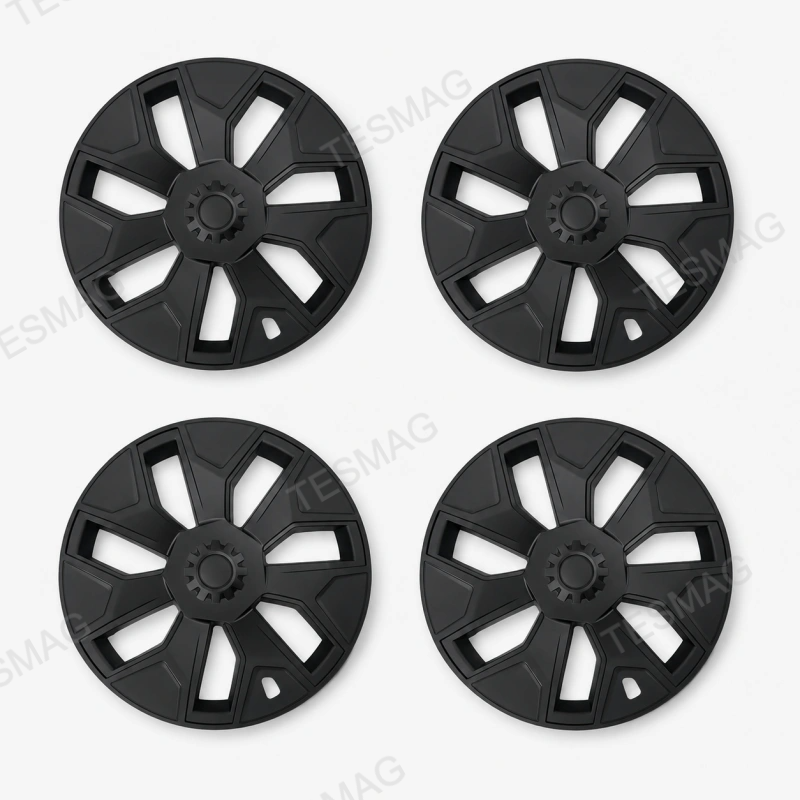 19-Inch Matte Black Wheel Cover Set for Tesla Model Y L 2026+ Machina 2.0