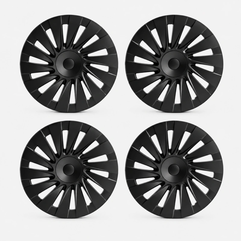 18-Inch Matte Black Aperture Wheel Covers for Tesla Model Y Standard 2026+