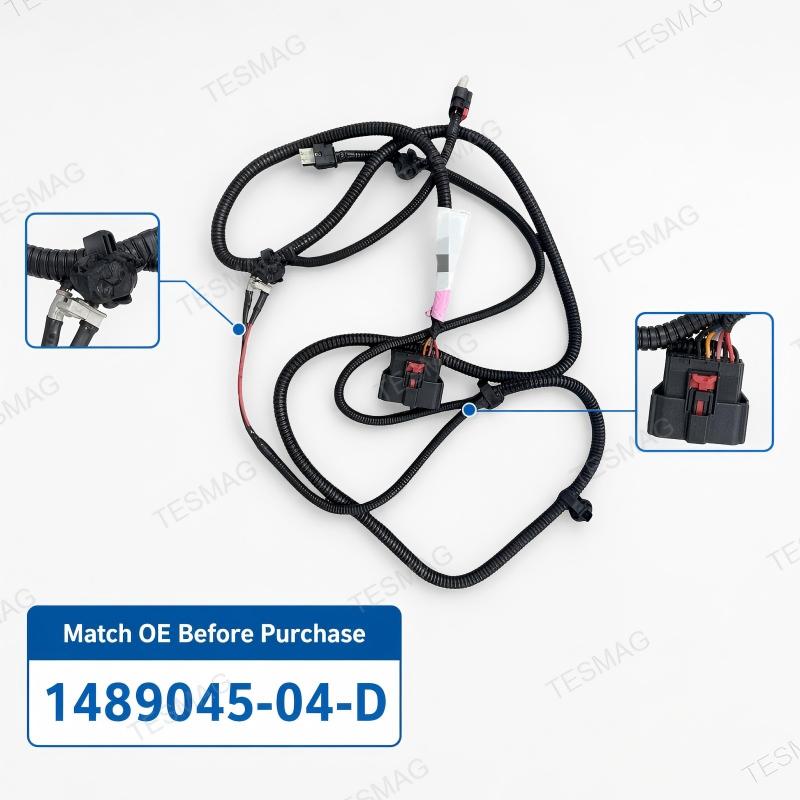 Front Bumper Harness Assembly for Tesla Model Y 2024 Without Ultrasonic Sensors OE 1489045-04-D