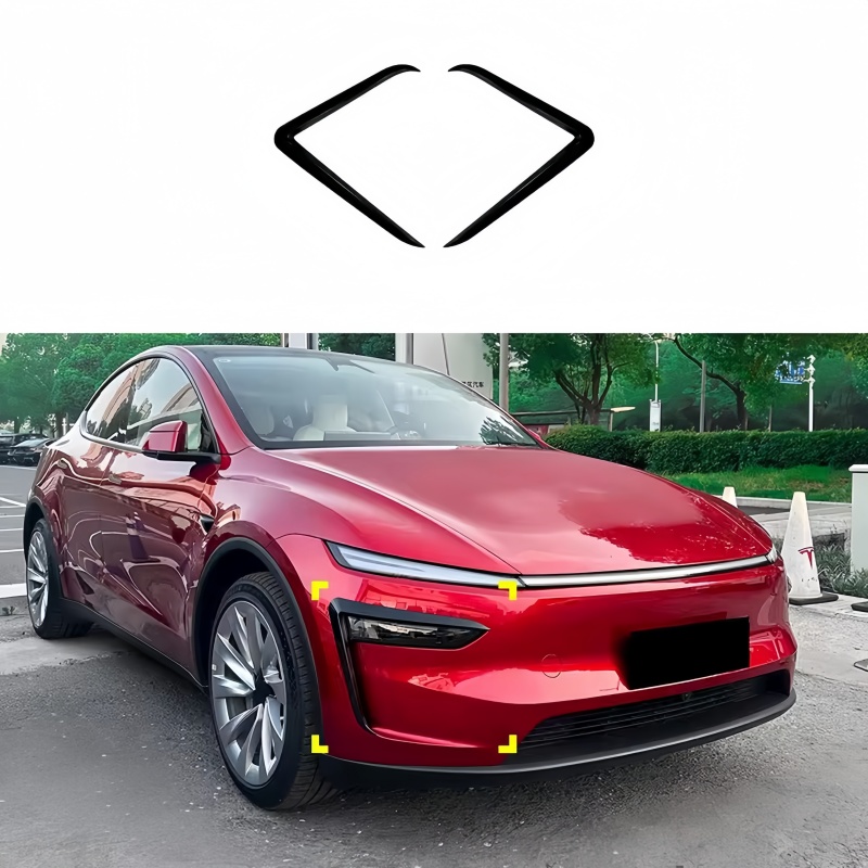 Front Fog Light Canard Covers for Tesla Model Y Juniper 2025+