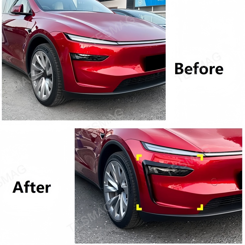 Front Fog Light Canard Covers for Tesla Model Y Juniper 2025+