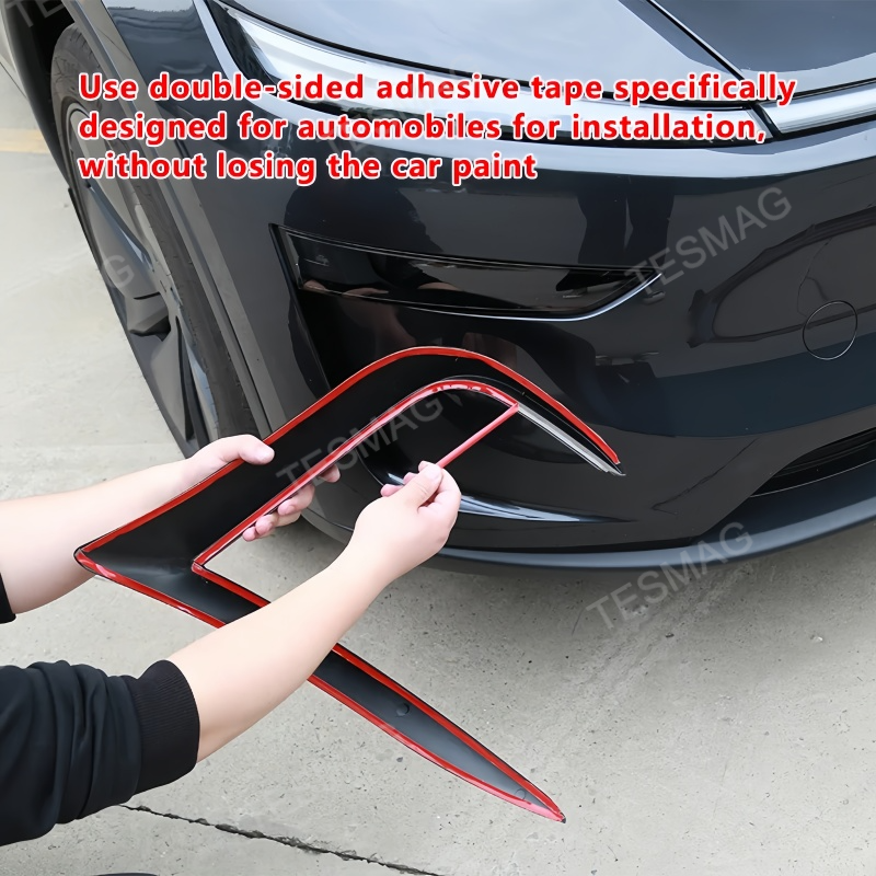 Front Fog Light Canard Covers for Tesla Model Y Juniper 2025+