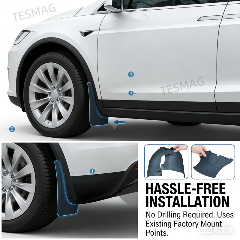 Front Inner Fender Liner for Tesla Model X 2017-2020/1034250-00-H 1034249-00-H