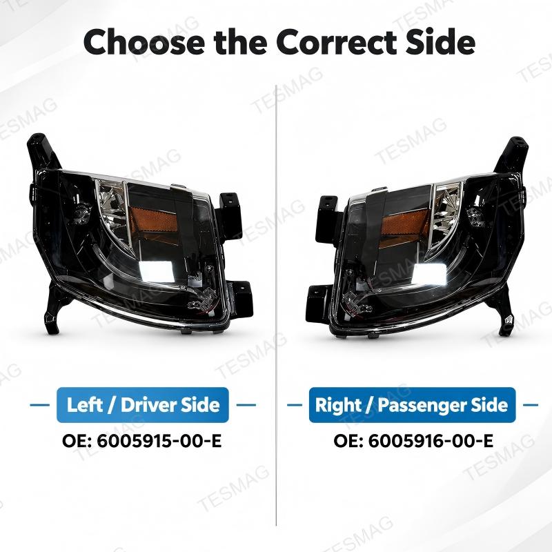 Front LED DRL Fog Light for Tesla Model S 2015-2020 US Version 6005915-00-E 6005916-00-E