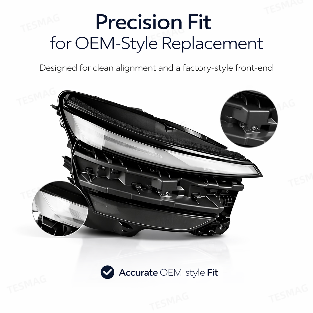 Front LED Headlight Replacement for Tesla Model Y Juniper 2025+ OEM 1918347-00-D / 1918348-00-D