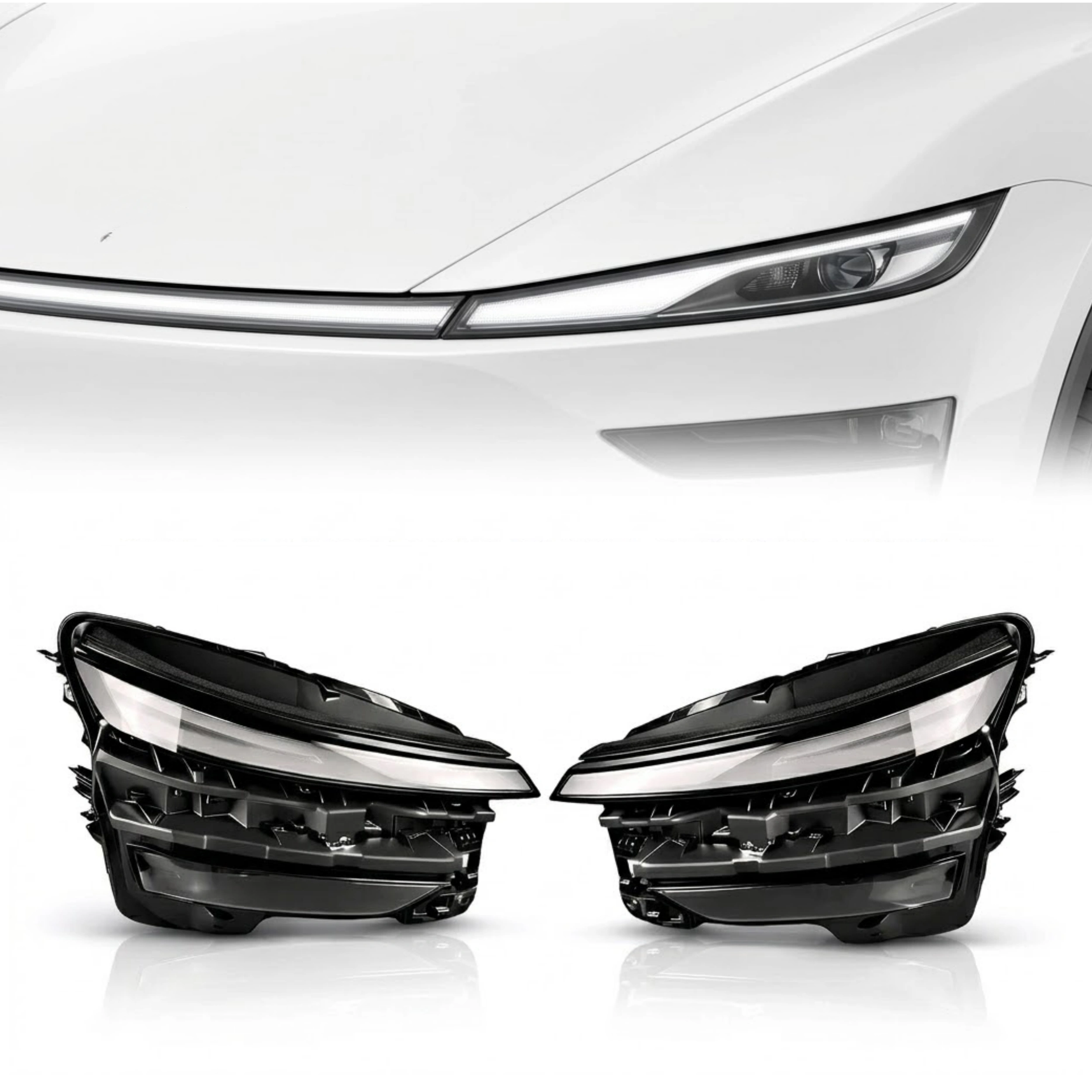 Front LED Headlight Replacement for Tesla Model Y Juniper 2025+ OEM 1918347-00-D / 1918348-00-D