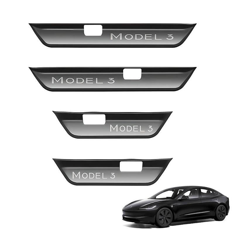 Front Rear Door Sill Protector for Tesla Model 3 Highland