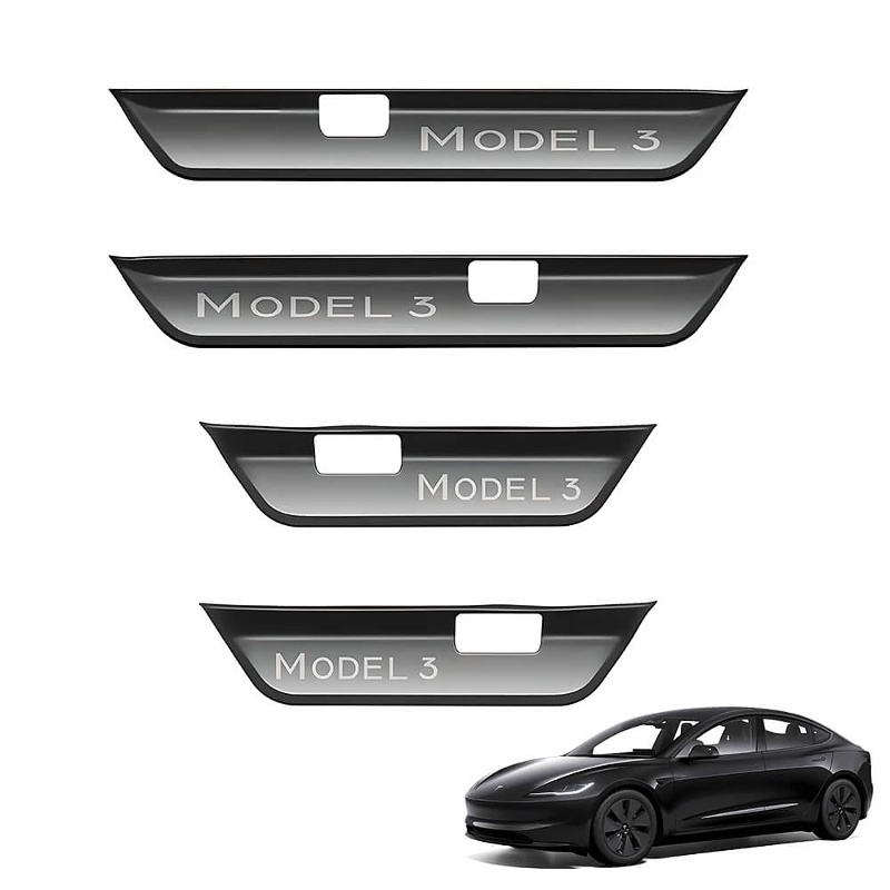 Front Rear Door Sill Protector for Tesla Model 3 Highland