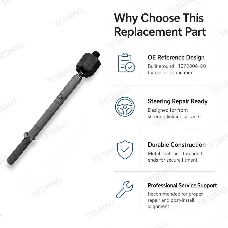 Front Steering Tie Rod Replacement for Tesla Model S OE 1070806-00