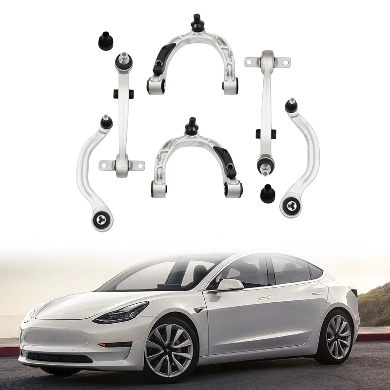 Front Upper Lower Control Arm 6-Piece Kit for Tesla Model 3 (104432100G 104434100D 104435400)