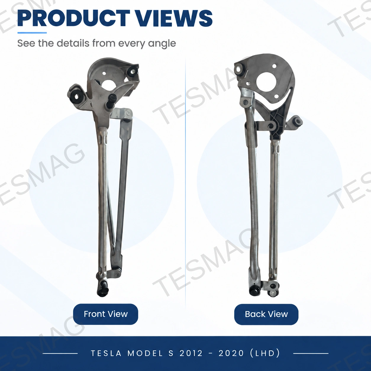 Front Wiper Linkage Only for Tesla Model S 2012–2020 LHD | 6005946-00-F