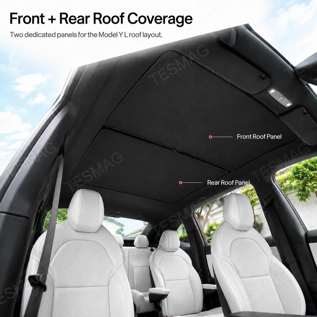 Tesla Model YL 2026+ 6-Seater Glass Roof Sunshade 