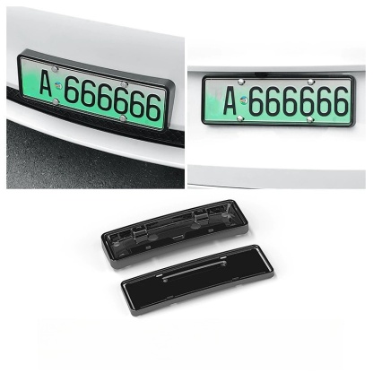 Front and rear license plate frames for Tesla Model Y