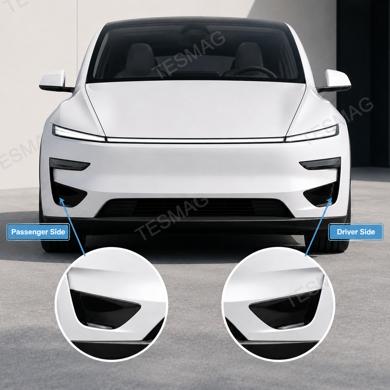 Front Bumper Side Accent Trim Cover for Tesla Model Y Juniper Premium / Model YL 