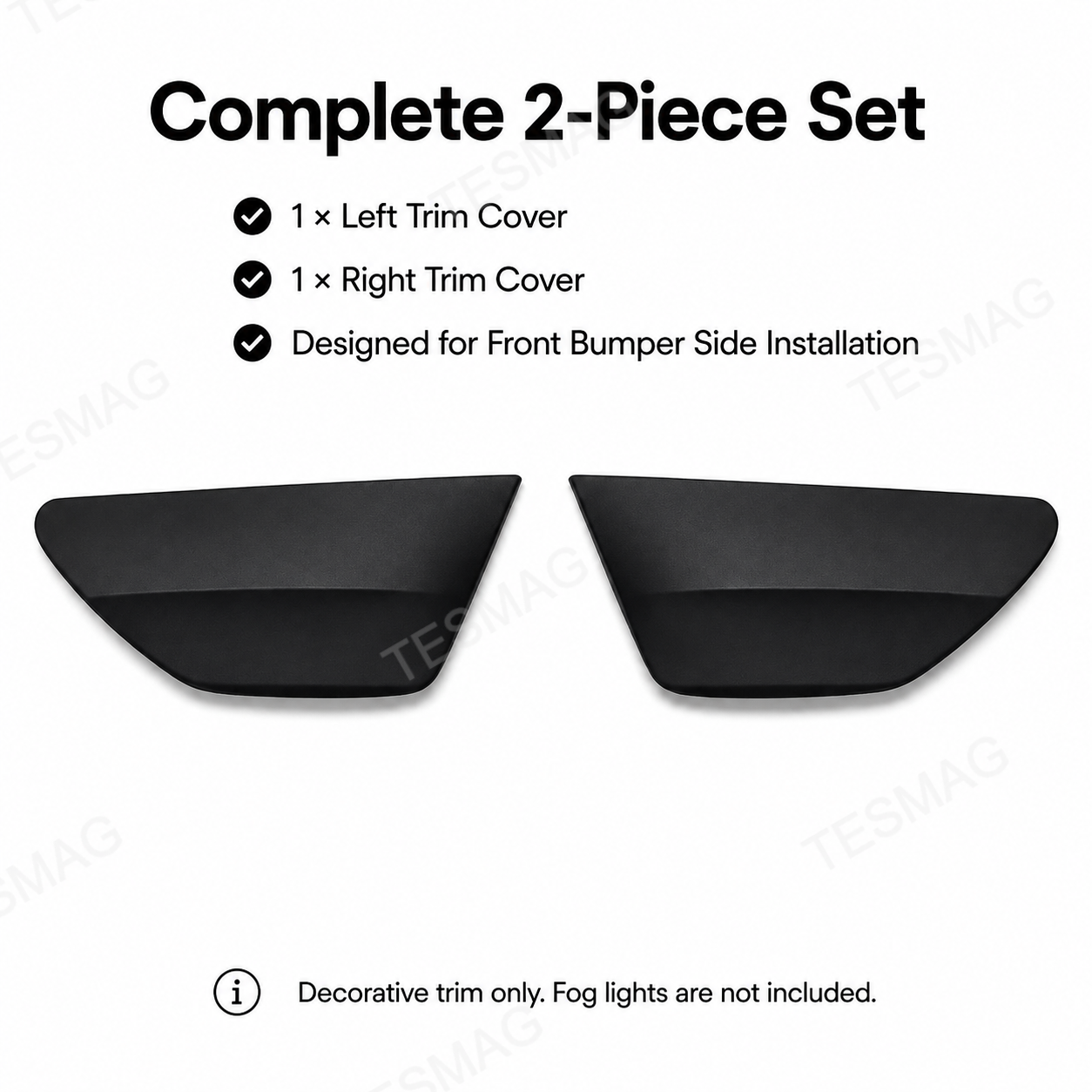 Front Bumper Side Accent Trim Cover for Tesla Model Y Juniper Premium / Model YL 
