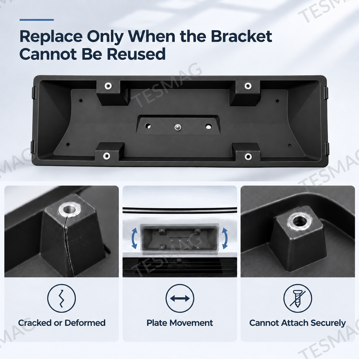 EU Front License Plate Bracket for Tesla Model Y Juniper 2025–2026