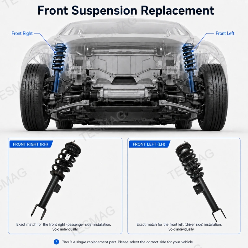 Front Strut Assembly for Tesla Model 3 2017-2023 & Model Y 2020-2024 RWD 1044364  1044369