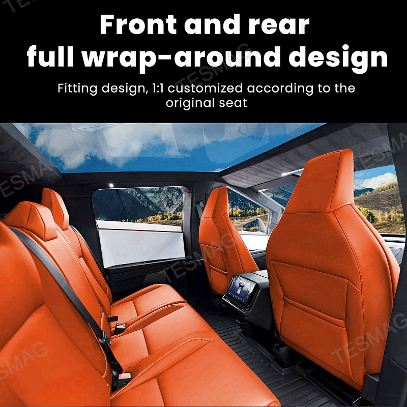 Full Wrap Leather Seat Covers for the Tesla Cybertruck