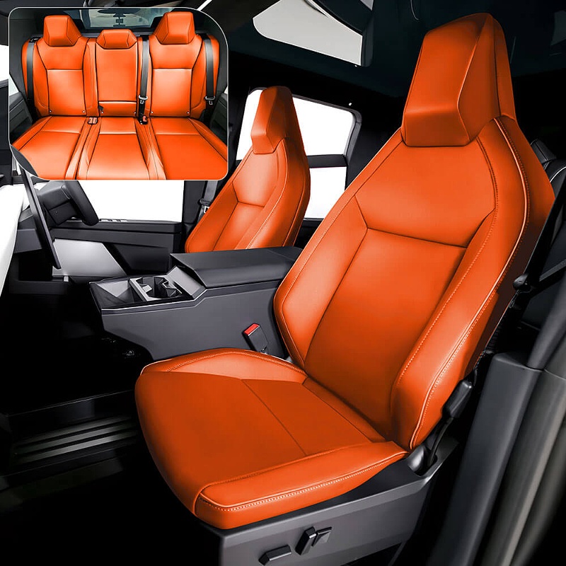 Full Wrap Leather Seat Covers for the Tesla Cybertruck