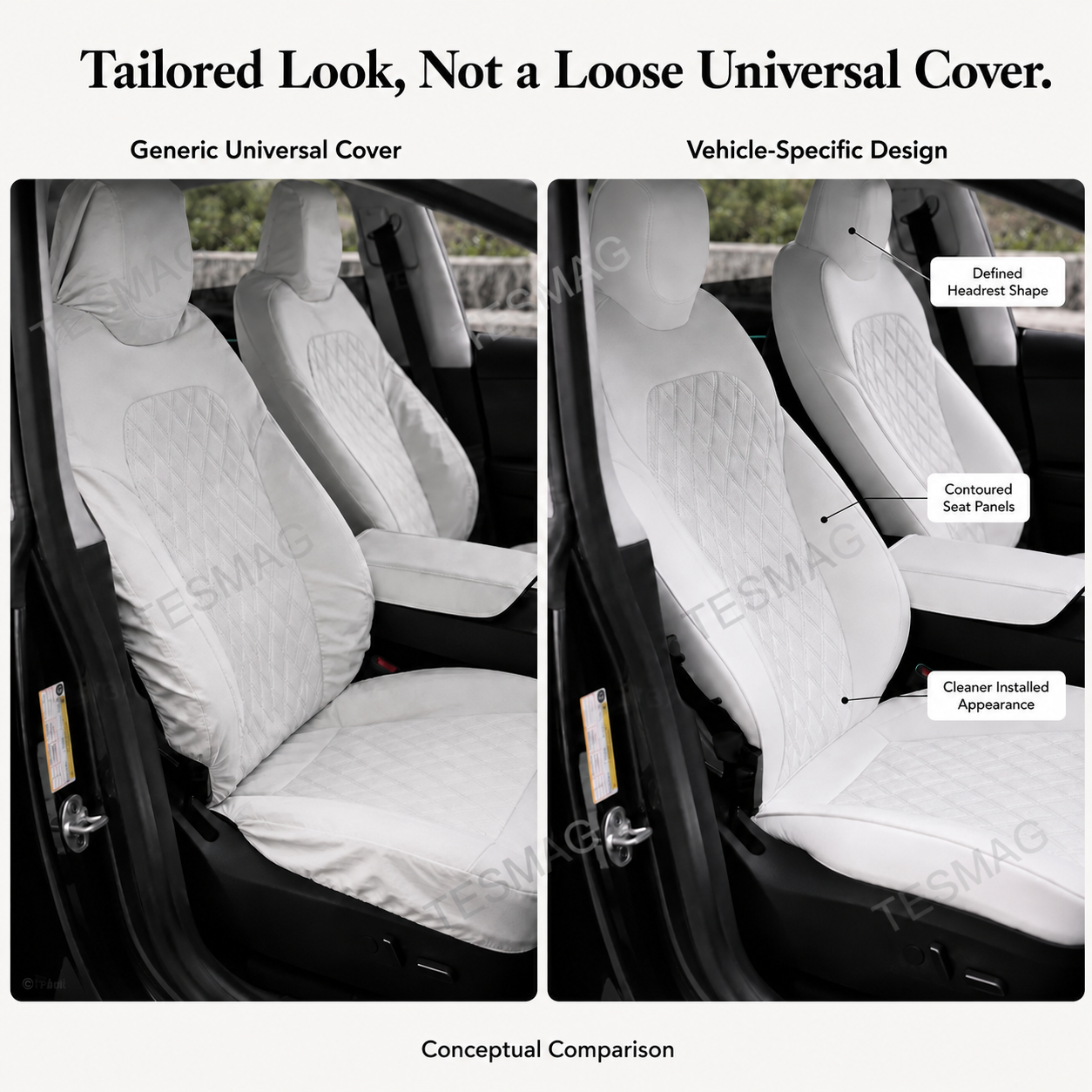 Diamond Quilted Seat Covers for Tesla Model Y Juniper Standard & Premium 5-Seater