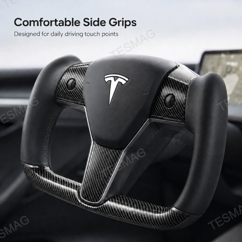 Carbon Fiber Yoke Steering Wheel for Tesla Model 3/Y