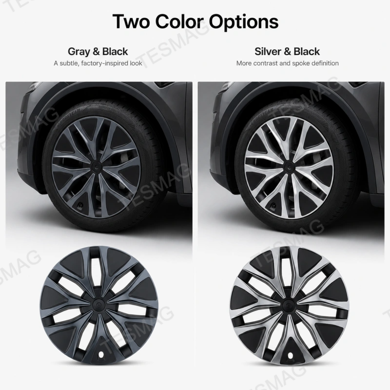 19-Inch Seven-Spoke Wheel Cover Set for Tesla Model Y L 2026+ Machina 2.0