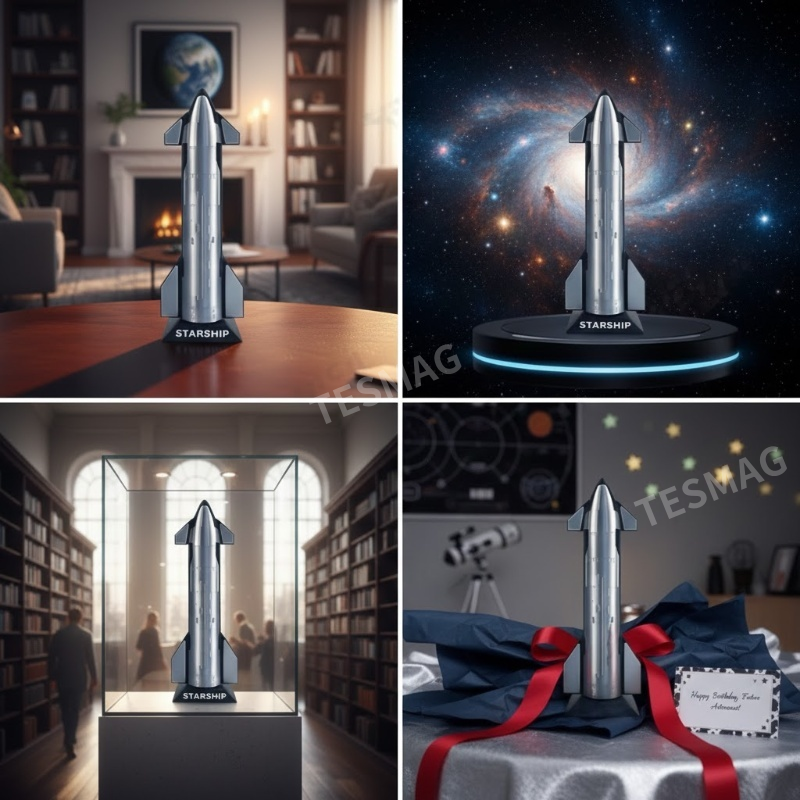 Handcrafted SpaceX Starship B7 Rocket Model Simulated Toy