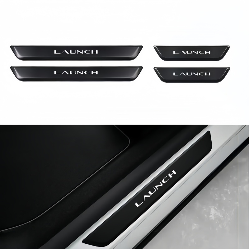 Illuminated LAUNCH Door Sill Protector for Tesla Model Y Juniper
