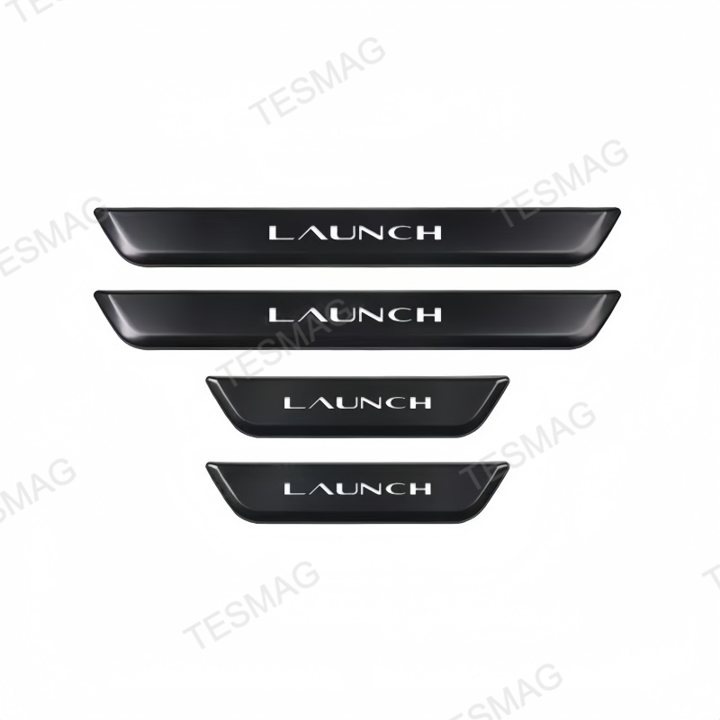 Illuminated LAUNCH Door Sill Protector for Tesla Model Y Juniper
