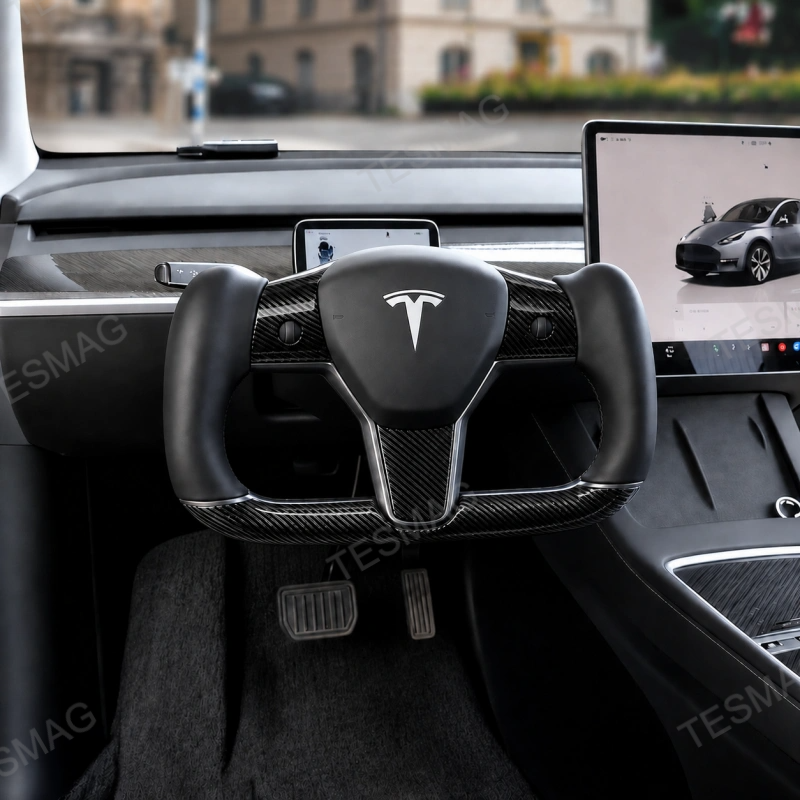 Carbon Fiber Yoke Steering Wheel for Tesla Model 3/Y