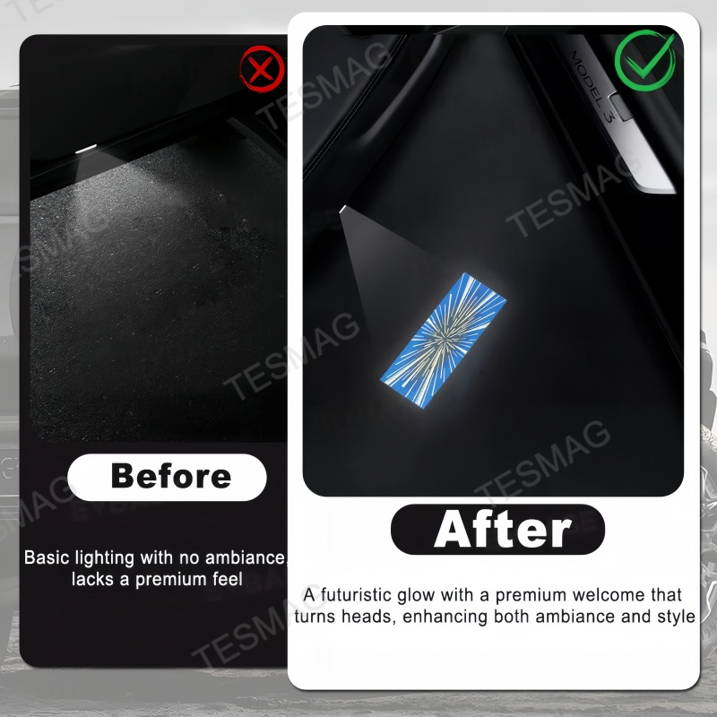 LED Door Projector Lights for Tesla Model 3/Y