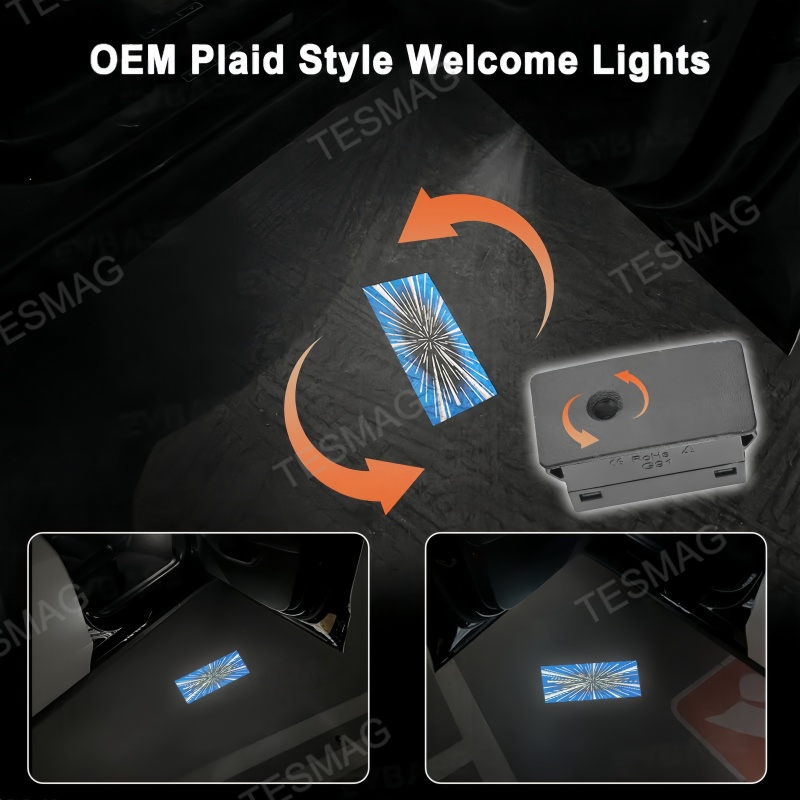 LED Door Projector Lights for Tesla Model 3/Y
