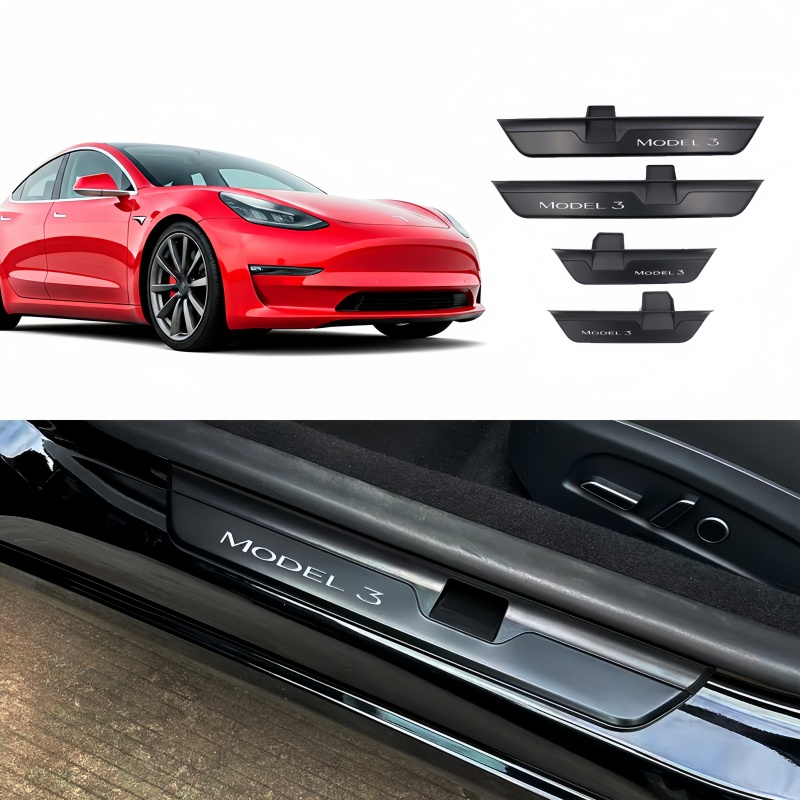 LED Illuminated Door Sills for Tesla Model 3 Highland 