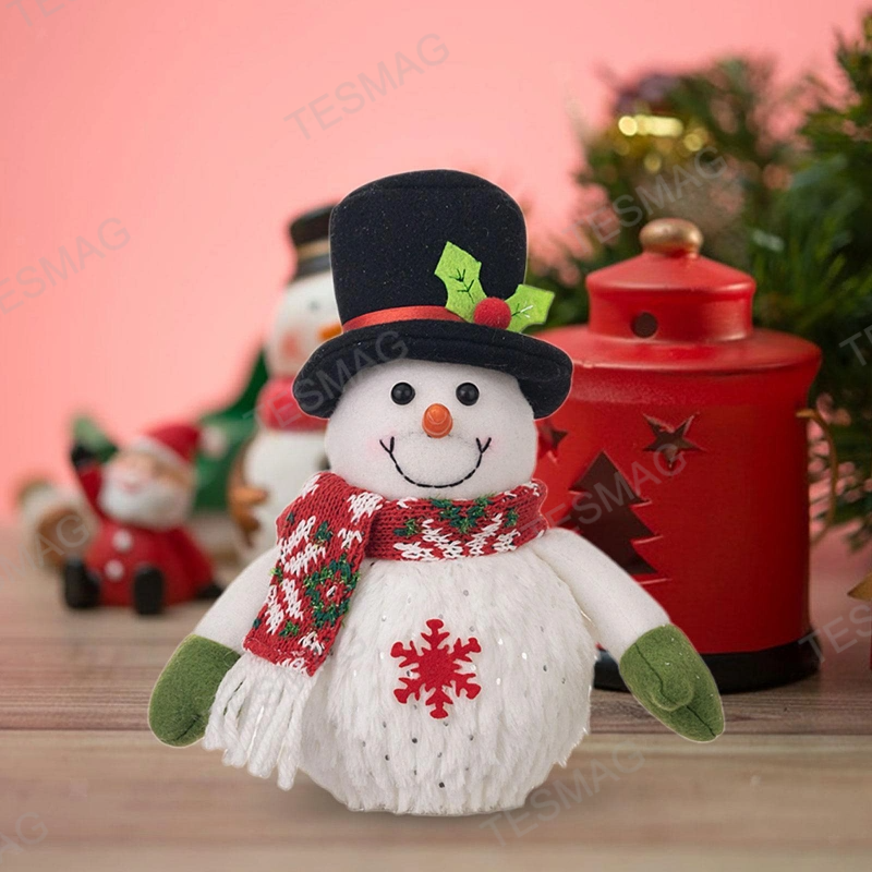 LED Light-Up Christmas Snowman Decoration Figurines for Tesla