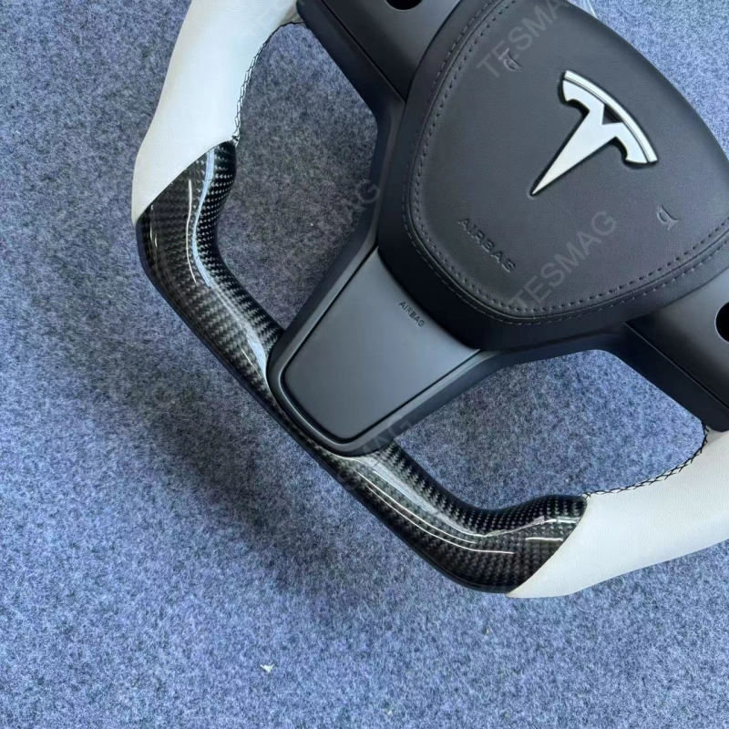 LED Sport Leather Steering Wheel for Tesla Model 3 / Y (2017-2024)