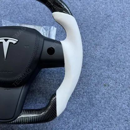 LED Sport Leather Steering Wheel for Tesla Model 3 / Y (2017-2024)