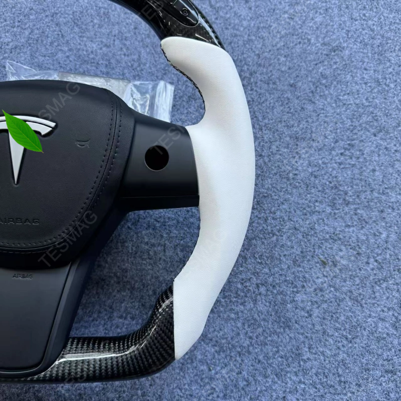 LED Sport Leather Steering Wheel for Tesla Model 3 / Y (2017-2024)