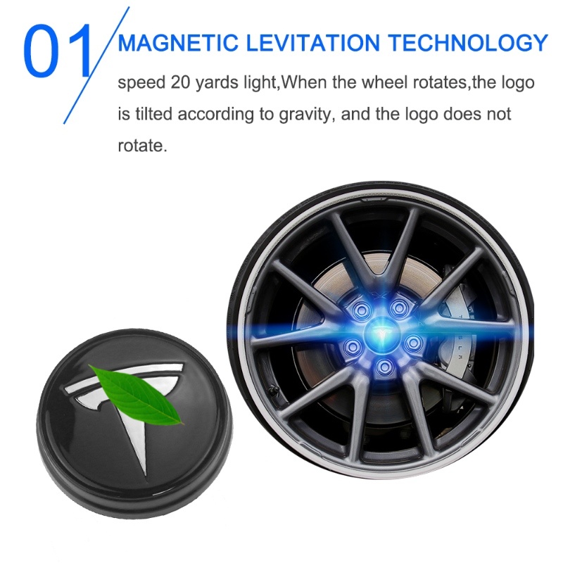 LED Wheel Hub Light Caps For Tesla Model S/3/X/Y（4pcs）