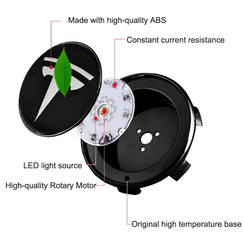 LED Wheel Hub Light Caps For Tesla Model S/3/X/Y（4pcs）